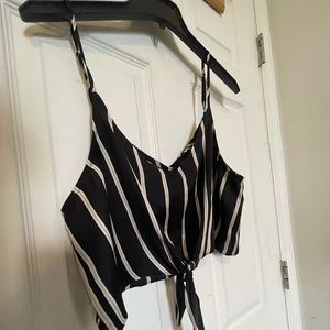 Adjustable strap crop top